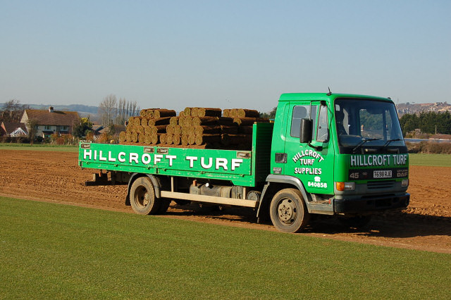 Lorry loaded with turf 